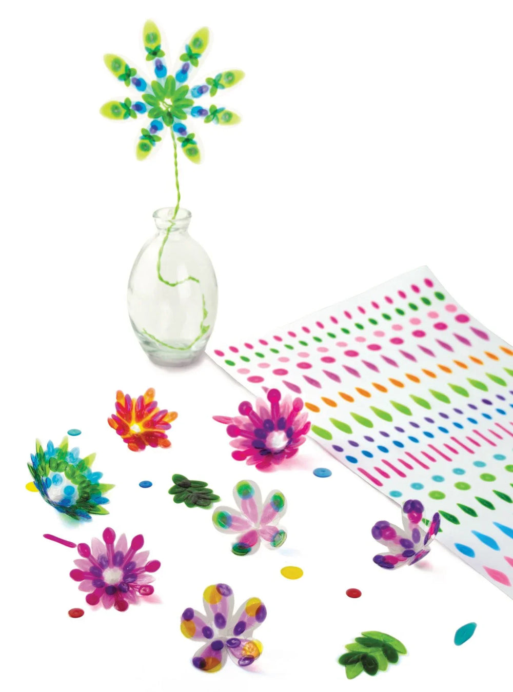 Flower Fantasy kit — back of box showing instructions