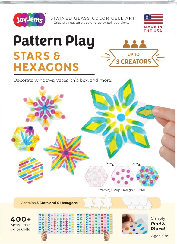 Suncatcher Pattern Play Set — Stars & Hexagons